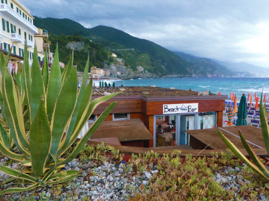 beachside cafe and restaurant at monterosso al mare