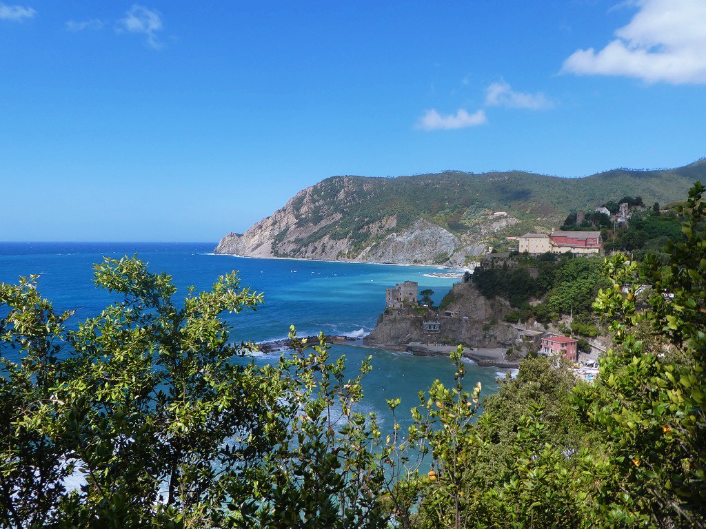 coastal peninsulas of cinque terre jetting out into the ocean of cinque terre