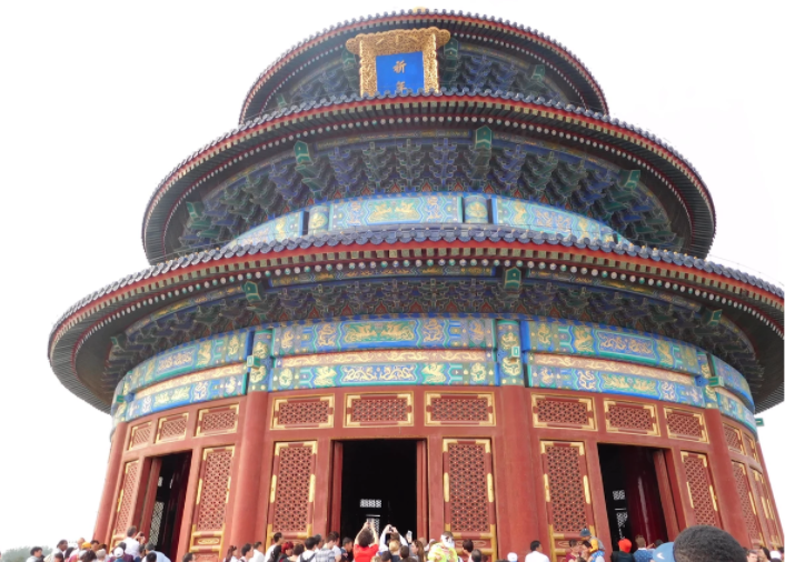 close up shot of the temple of heaven