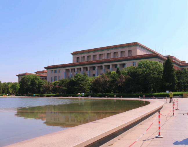 man made pool outside of the ncpa