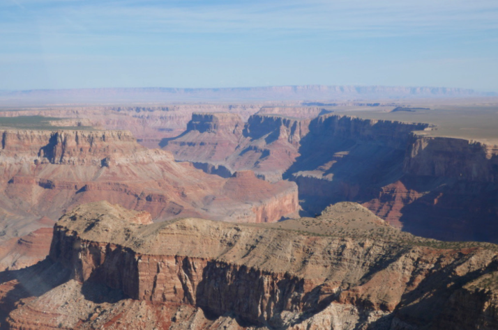overhead view of the grand canyon