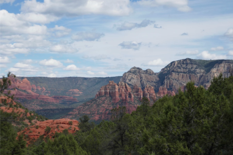 pretty view overlooking sedona from airport mesa