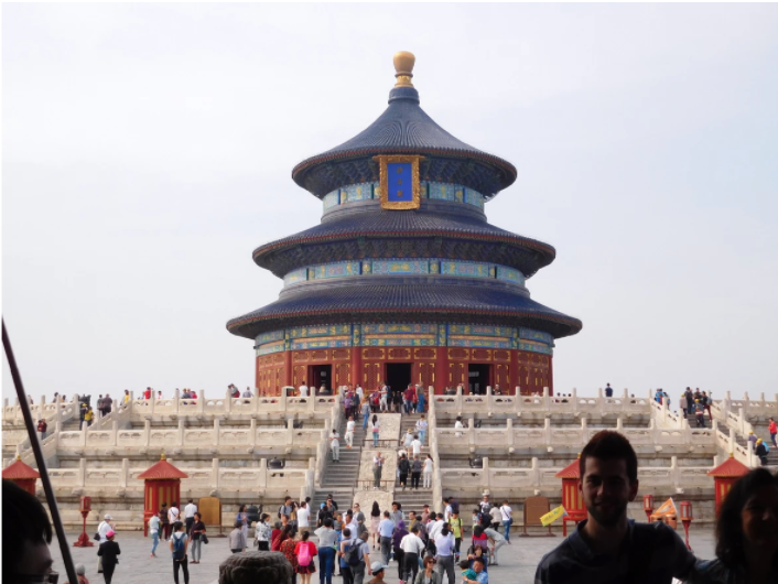 entrance stairs to the temple of heaven in beijing