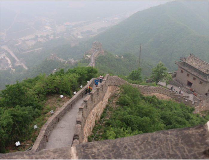 empty walkway of the great wall of china