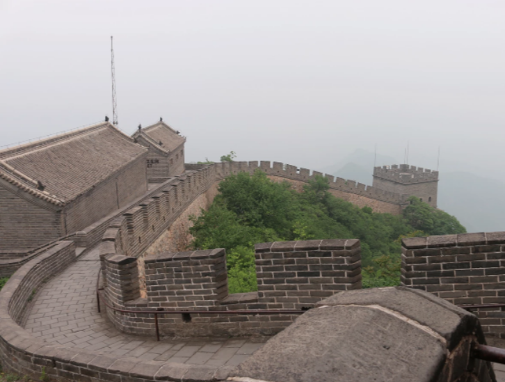 great wall of china without any tourists on foggy day