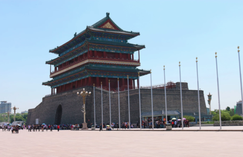 multi layered pagoda in Tiananmen square Beijing