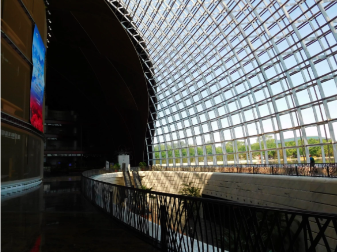 inside hall of the national center of performing arts in beijing