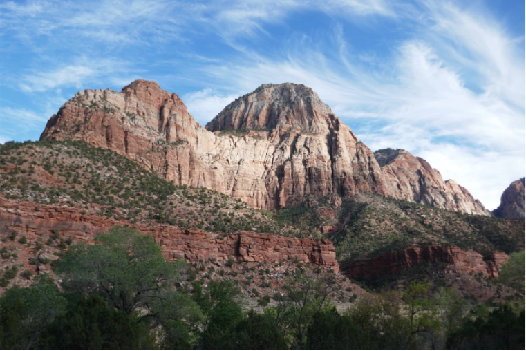 mountain in zion national park