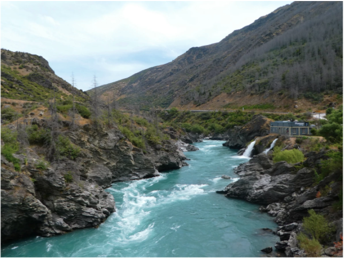 roaring meg blue water with white rapids