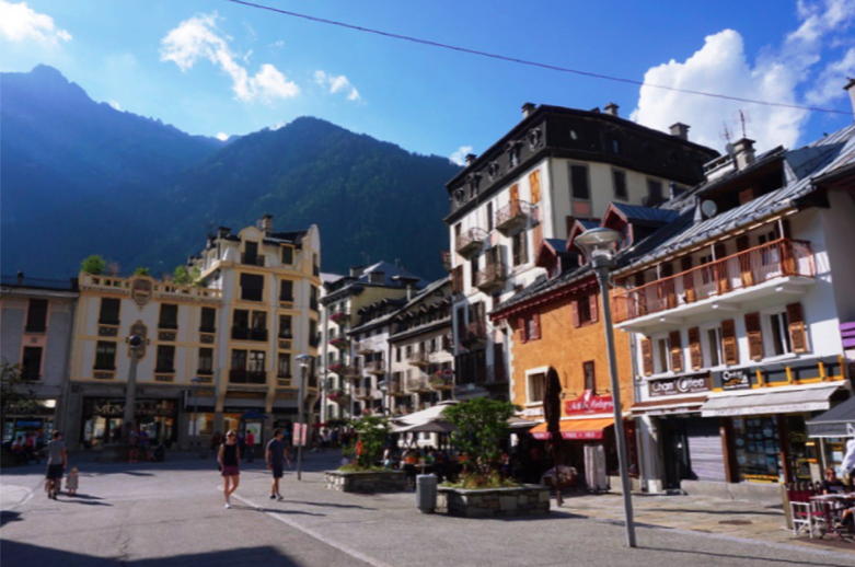 colorful town buildings