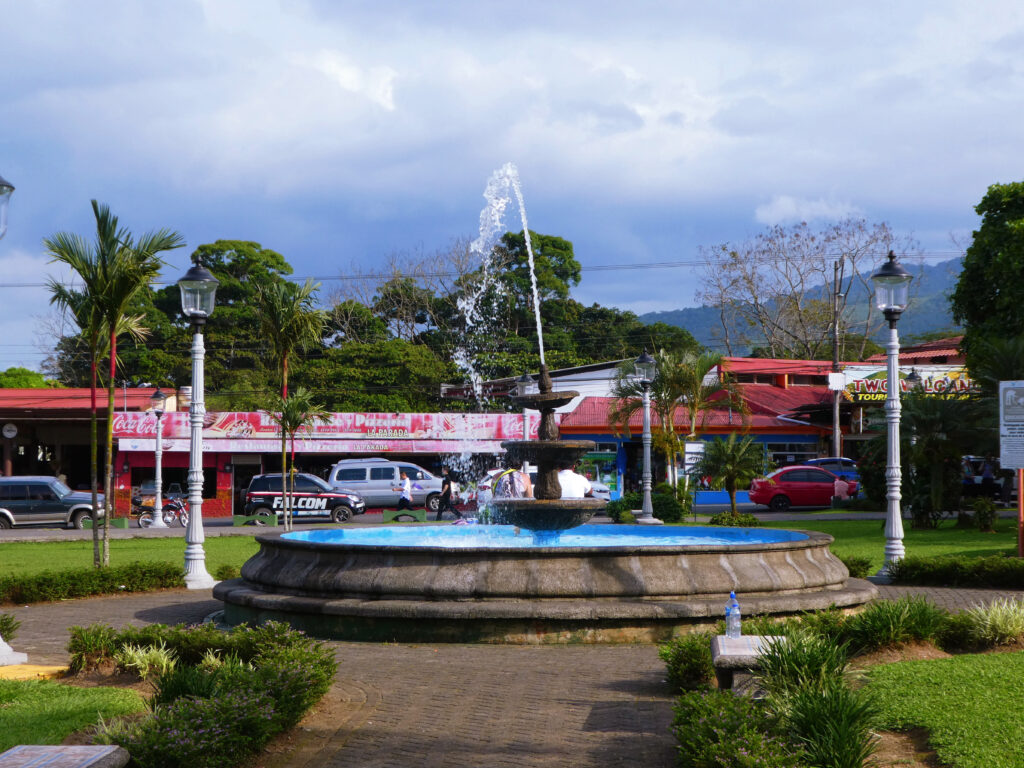 fountain with running water