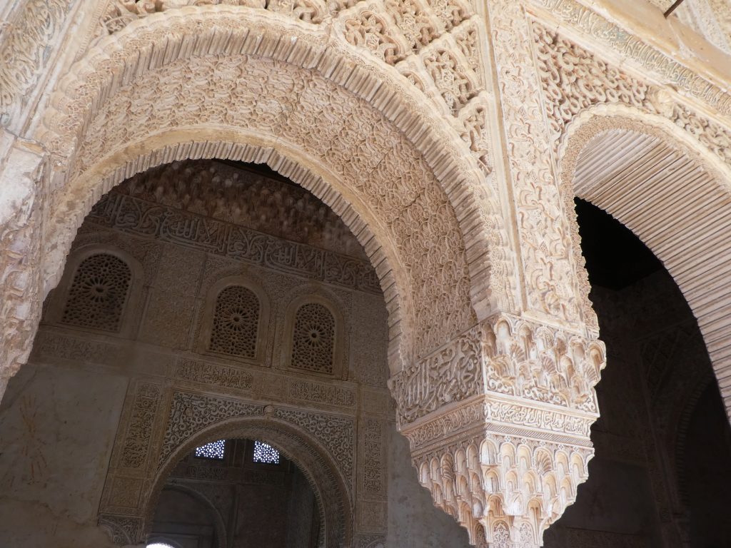 beautiful architecture with intricate detail in a beige color