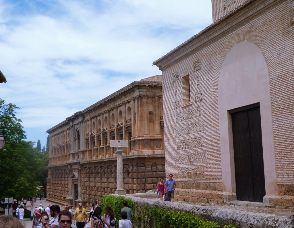 the exterior columns of the alcazaba