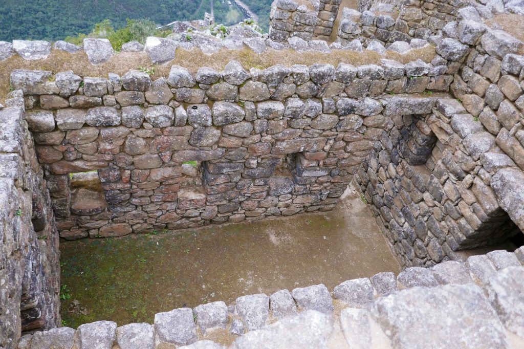 residential incan room made of stone as seen from above