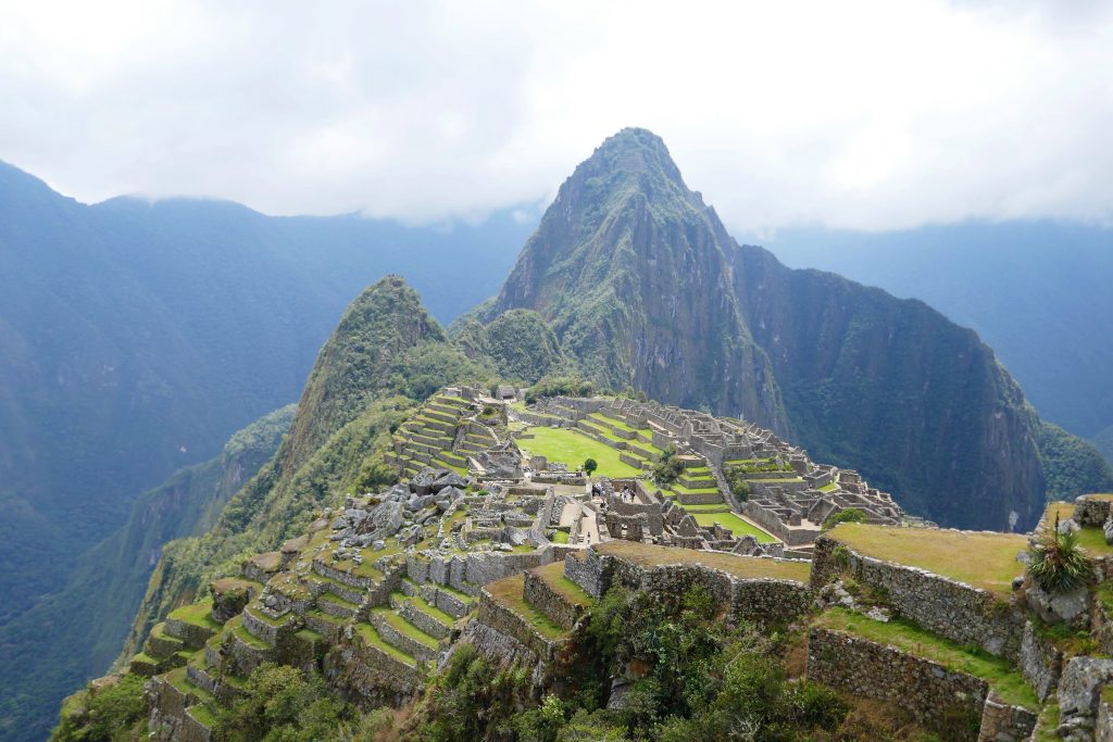 machu picchu ruins as seen from above