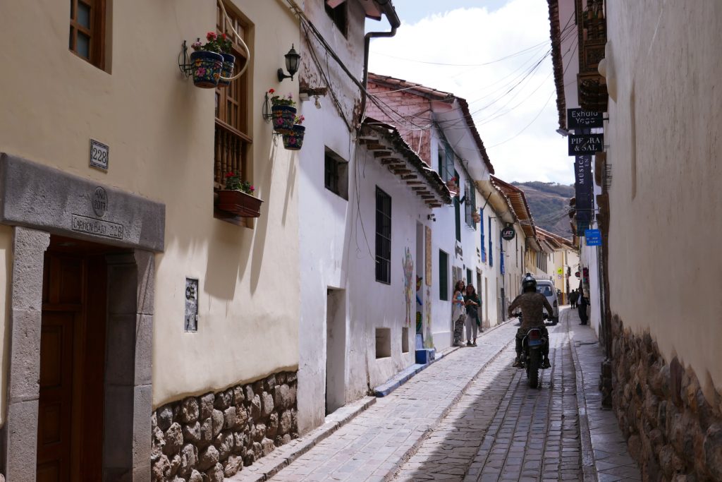 old brown and white street