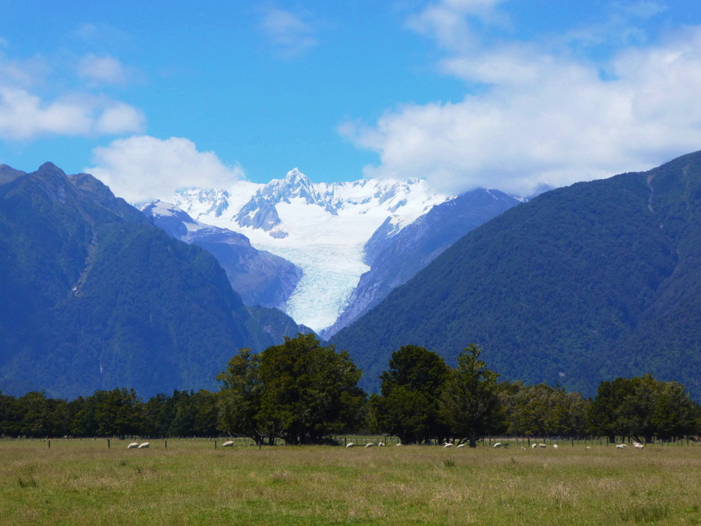mount cook glacier on clear day