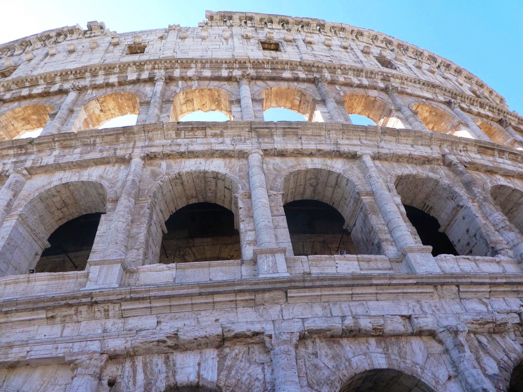 close up of windows in the colosseum
