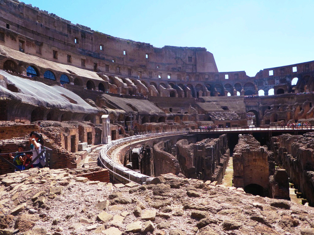 colosseum gladiator area in the ruins