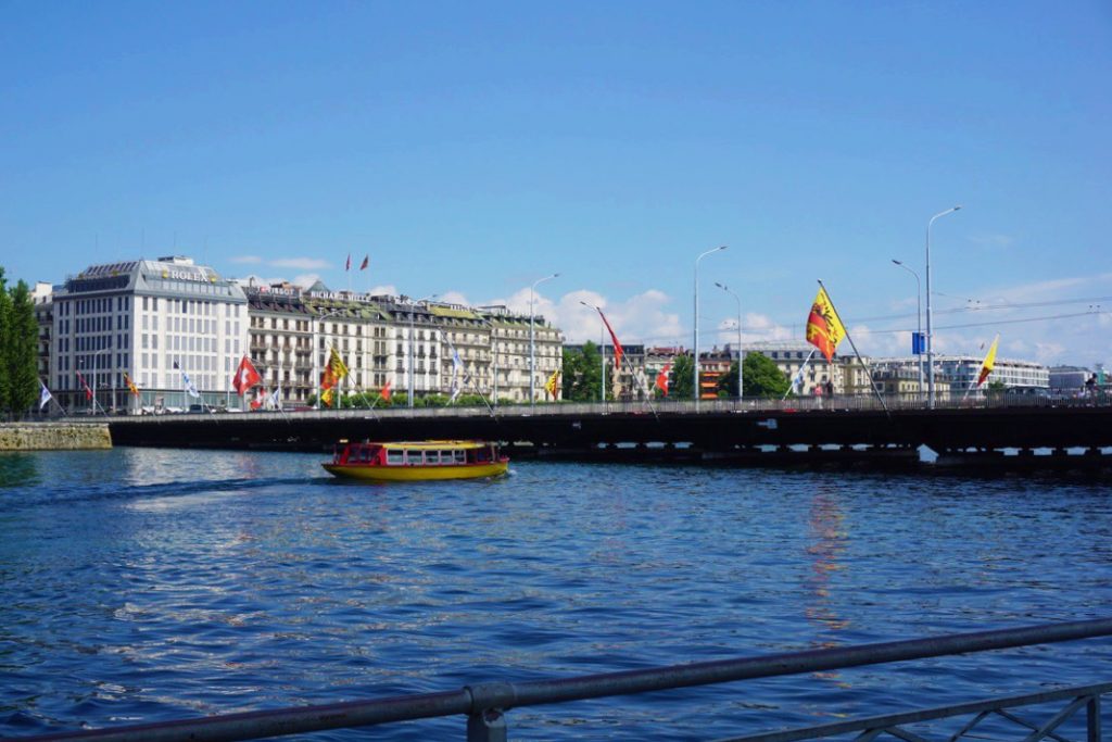 boat sailing on lake geneva