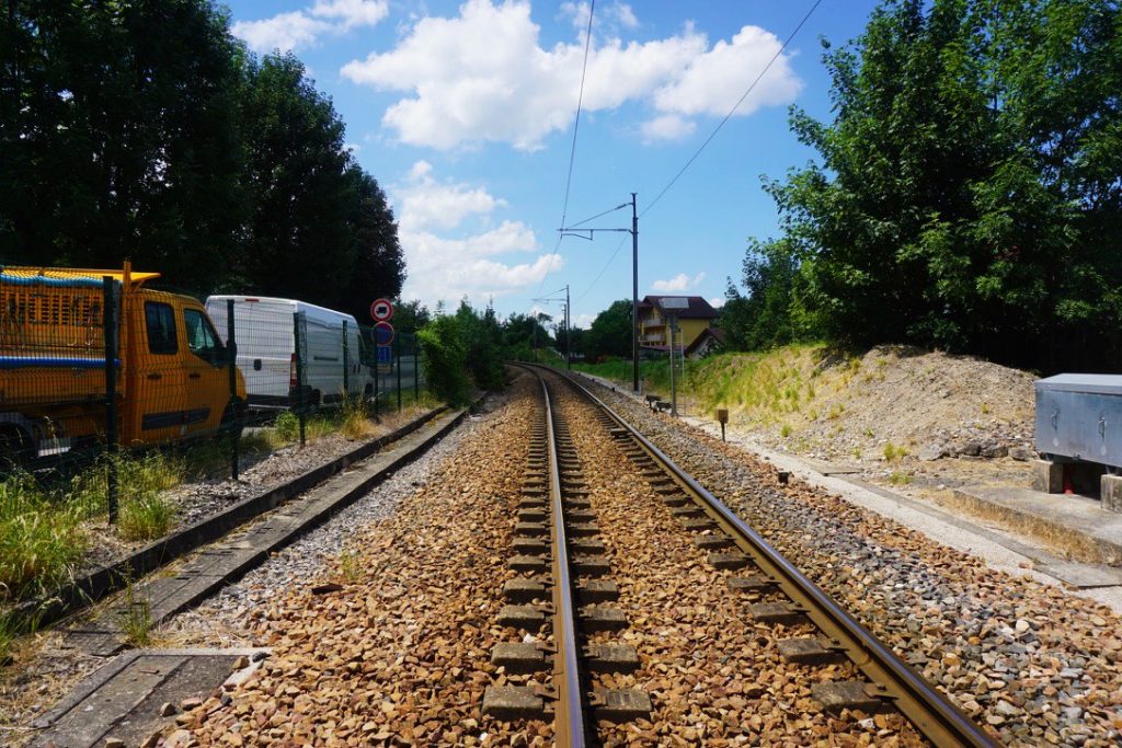open railways tracks on sunny day
