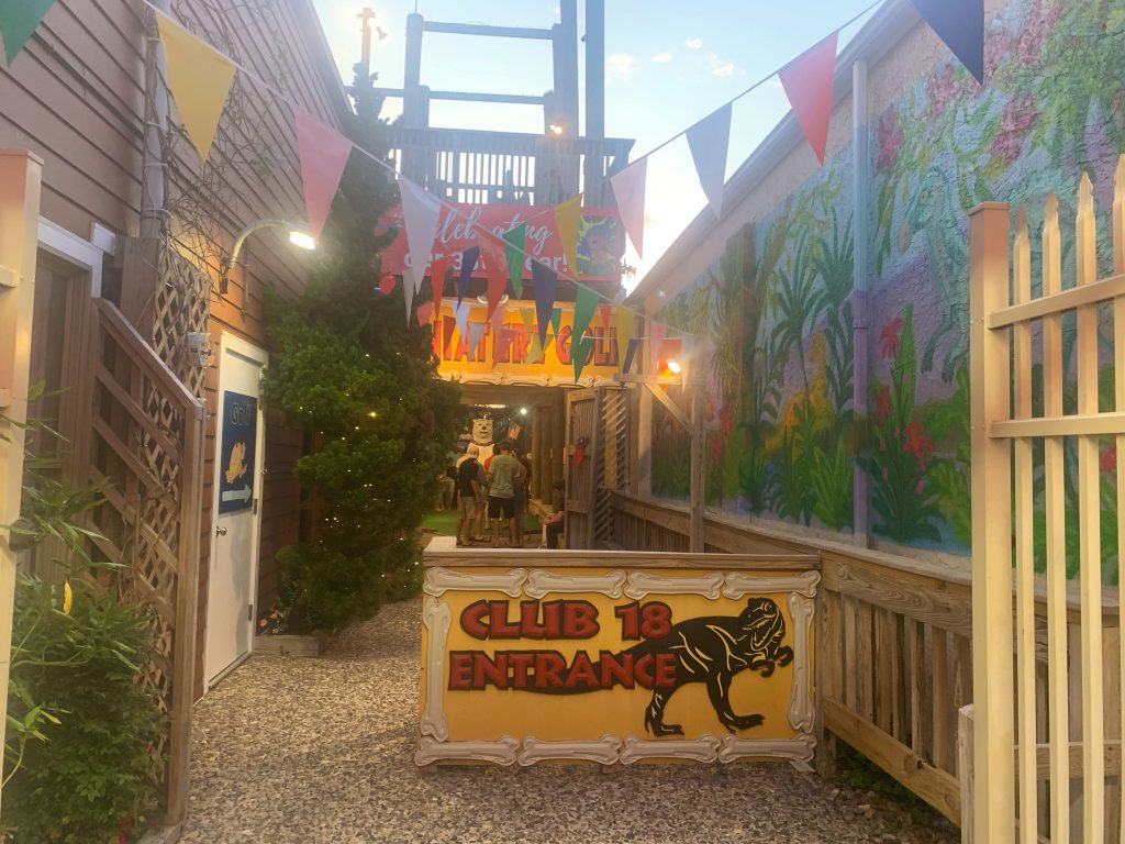 entrance to colorful mini golf in stone harbor