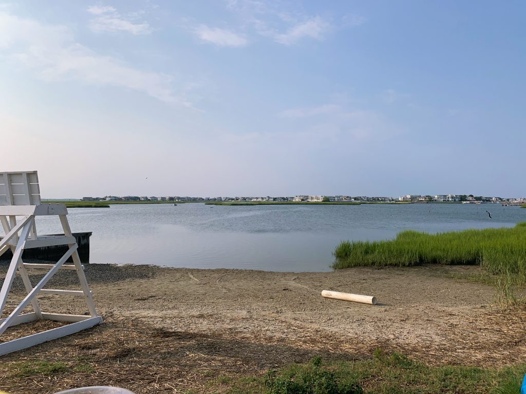 gap in bay weeds to get to water
