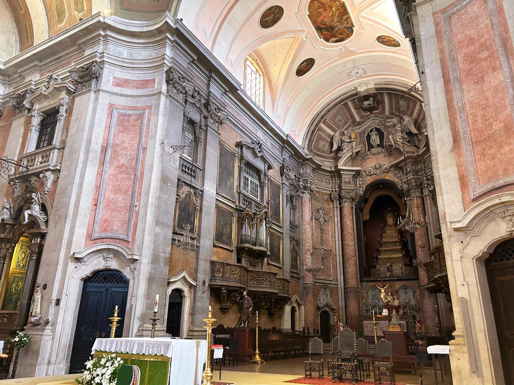 interior altar of the church of our lady of grace in lisbon