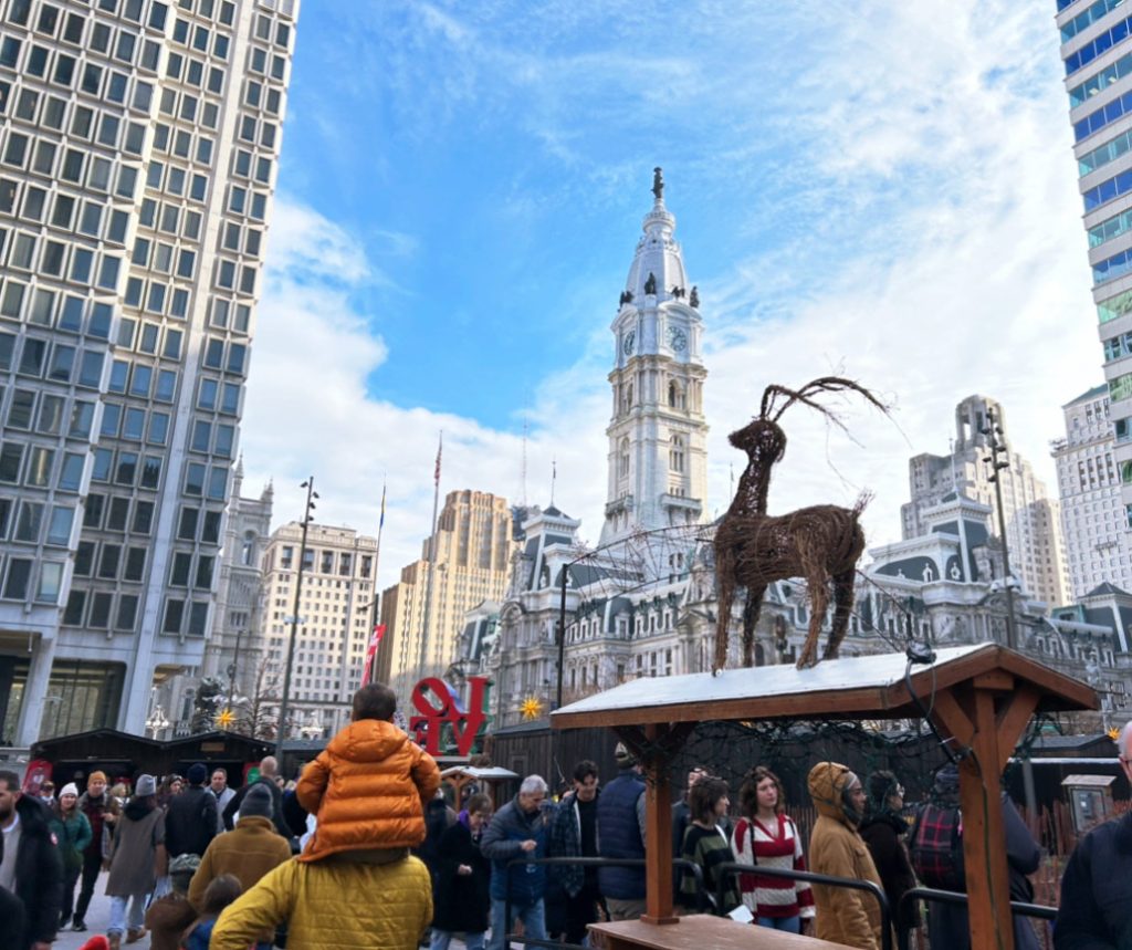 city hall philly christmas market