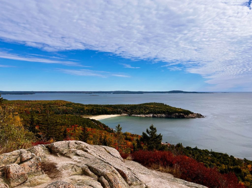 small peninsula along Sand Beach in Arcadia National Park