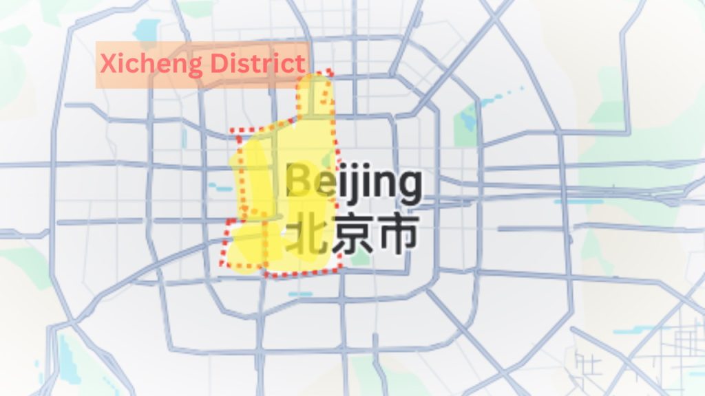 highlighted xicheng district west central beijing