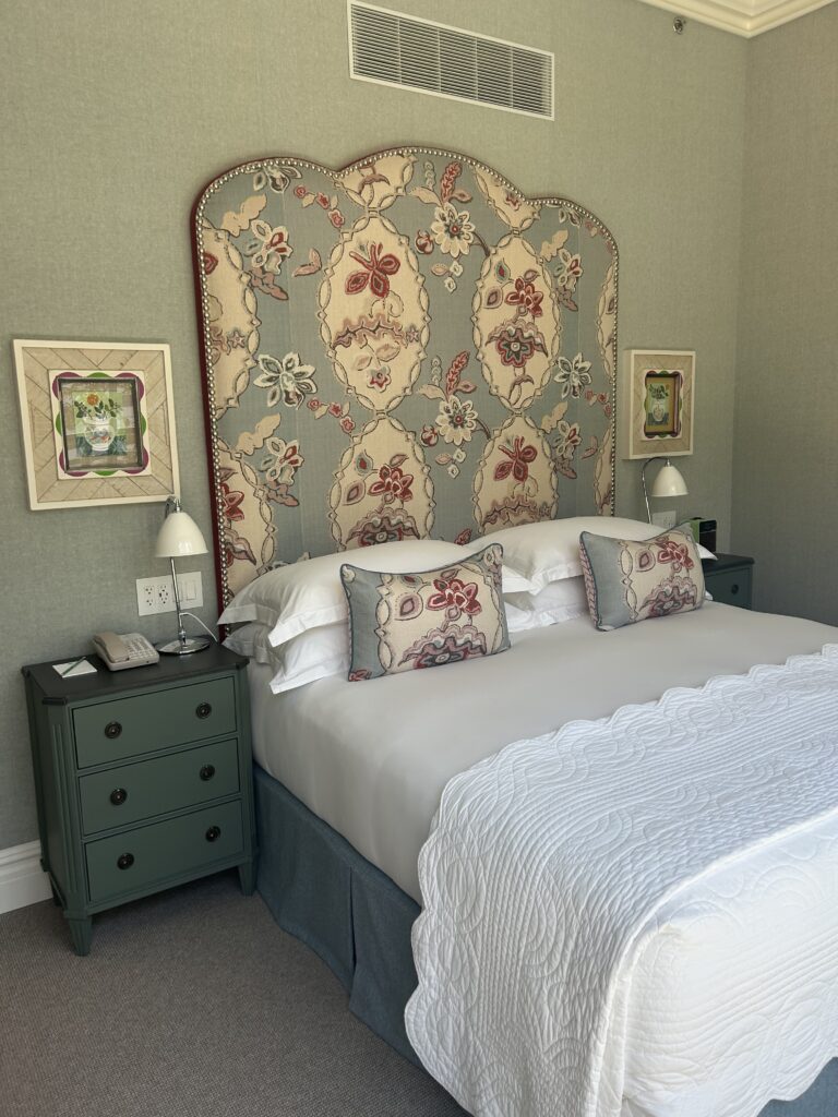 bed with giant headboard
